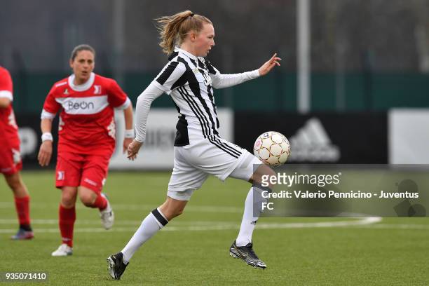 Sanni Franssi of Juventus Women in action during the serie A match between Juventus Women and Pink Bari at Juventus Center Vinovo on March 17, 2018...