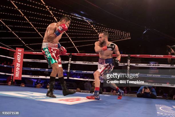 Jose Pedraza defeats Jose Luis Rodriguez by Unanimous Decision in their Lightweight fight at The Hulu Theatre at Madison Square Garden on March 17,...
