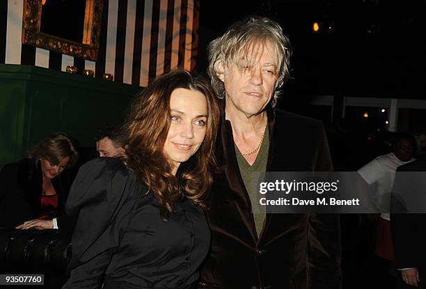 Jeanne Marine and Sir Bob Geldof attend The Warrior Programme 2nd Anniversary Gala Dinner, at the Royal Hospital Chelsea on November 30, 2009 in...