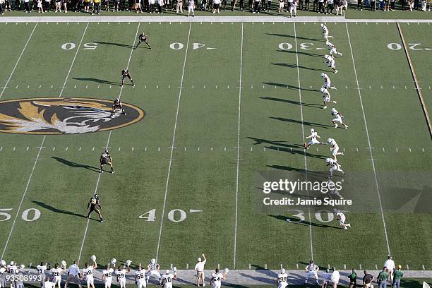 General view of the field taken during the game between the Baylor Bears and the Missouri Tigers at Faurot Field at Memorial Stadium on November 7,...