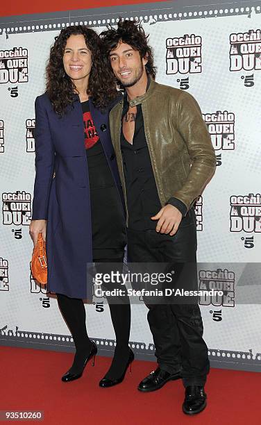 Roberta Armani and Vittorio Brumotti attend 'Occhio A Quei Due' Premiere held at Apollo Cinema on November 30, 2009 in Milan, Italy.