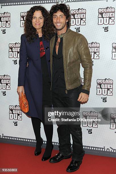 Roberta Armani and Vittorio Brumotti attend 'Occhio A Quei Due' Premiere held at Apollo Cinema on November 30, 2009 in Milan, Italy.