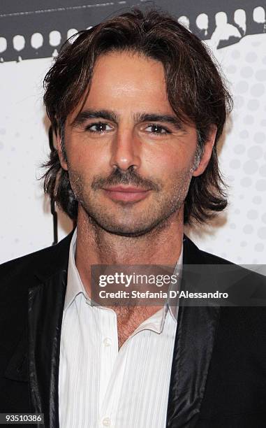 Beppe Convertini attends 'Occhio A Quei Due' Premiere held at Apollo Cinema on November 30, 2009 in Milan, Italy.