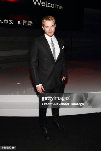 Kellan Lutz attends 'The Art of Progress' World-premiere of the new Audi A8 at the Audi Pavilion on November 30, 2009 in Miami, Florida.