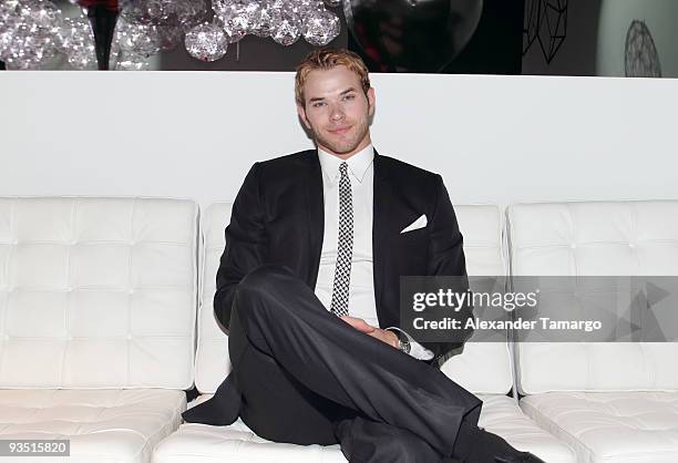 Kellan Lutz attends 'The Art of Progress' World-premiere of the new Audi A8 at the Audi Pavilion on November 30, 2009 in Miami, Florida.