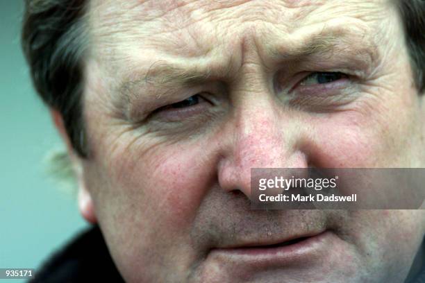 Kevin Sheedy, coach of the Essendon Football Club conducts a press conference before the clubs training session this afternoon, held at Windy Hill,...