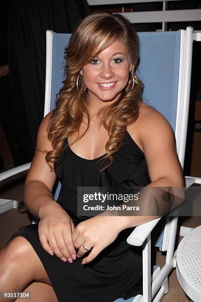 Shawn Johnson poses onboard the Oasis of the Seas Make-A-Wish Gala cruise on November 30, 2009 in Fort Lauderdale, Florida.