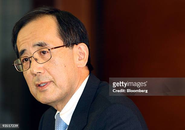 Masaaki Shirakawa, governor of the Bank of Japan, speaks during a news conference in Tokyo, Japan, on Tuesday, Dec. 1, 2009. The Bank of Japan said...