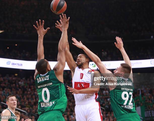 Andrew Goudelock, #0 of AX Armani Exchange Olimpia Milan in action during the 2017/2018 Turkish Airlines EuroLeague Regular Season Round 27 game...