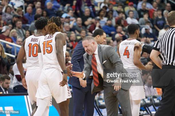 Playoffs: Virginia Tech coach Buzz Williams during game vs Alabama at PPG Paints Arena. Pittsburgh, PA 3/15/2018 CREDIT: Fred Vuich