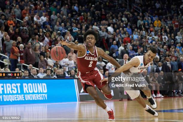 Playoffs: Alabama Collin Sexton in action vs Virginia Tech Wabissa Bede at PPG Paints Arena. Pittsburgh, PA 3/15/2018 CREDIT: Fred Vuich