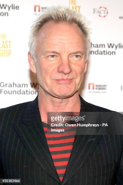 Sting arrives for the gala performance of The Last Ship, Sting&Otilde;s Tony-nominated musical at Northern Stage, Barras Bridge, Newcastle upon Tyne.