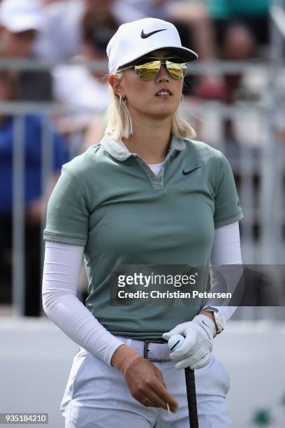 Michelle Wie during the third round of the Bank Of Hope Founders Cup at Wildfire Golf Club on March 17, 2018 in Phoenix, Arizona.