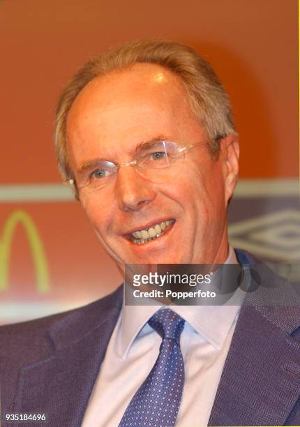 England football manager Sven Goran Eriksson during a press conference at Soho Square in Longon on March 24, 2003.