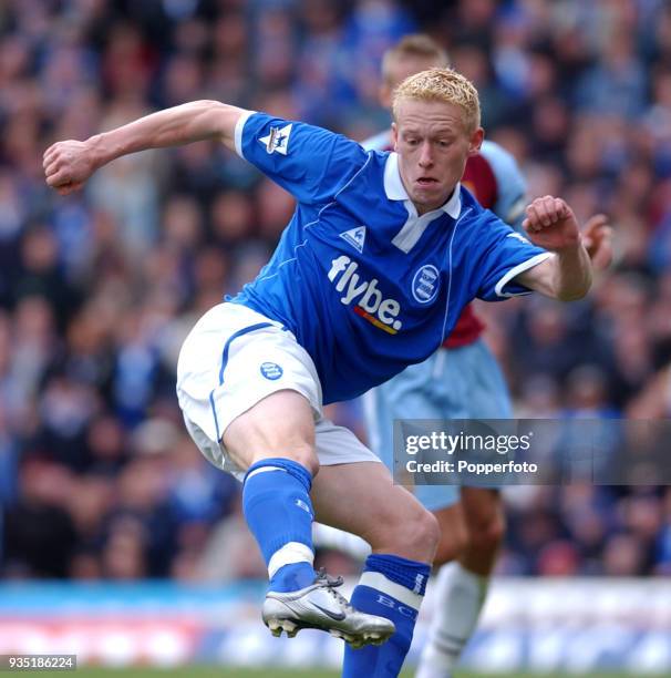 Mikael Forssell of Birmingham City in action during the FA Barclaycard Premiership match between Birmingham City and Aston Villa at St Andrews in...