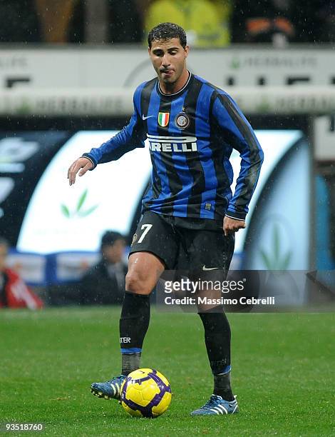 Ricardo Quaresma of FC Inter Milan in action during the Serie A match between FC Inter Milan and ACF Fiorentina at Stadio Giuseppe Meazza on November...