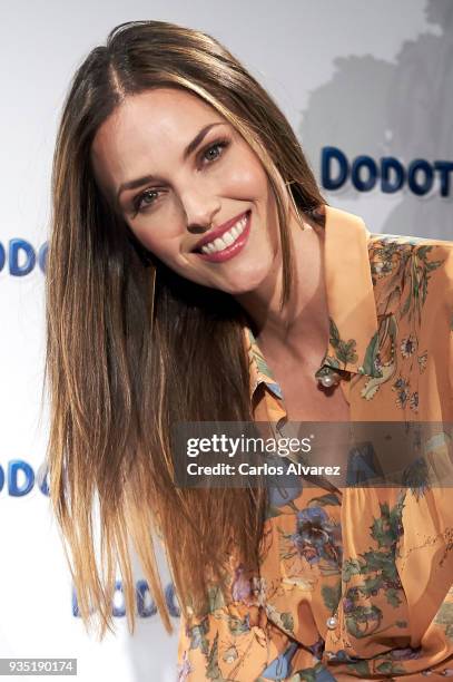 Model Helen Lindes presents new Dodot campaign at the Petit Hotel on March 20, 2018 in Madrid, Spain.