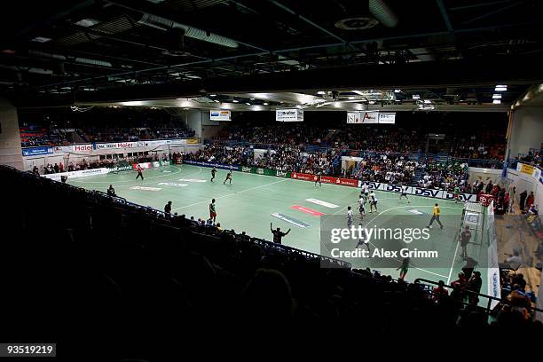 General view of the f.a.n. Frankenstolz arena during the Toyota Handball Bundesliga match between TV Grosswallstadt and SC Magdeburg on November 27,...