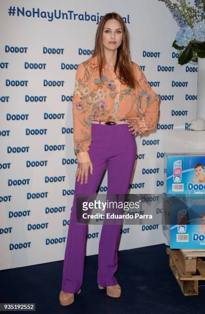 Model Helen Lindes attends the 'Dodot new campaign' photocall at Petit Palace hotel on March 20, 2018 in Madrid, Spain.