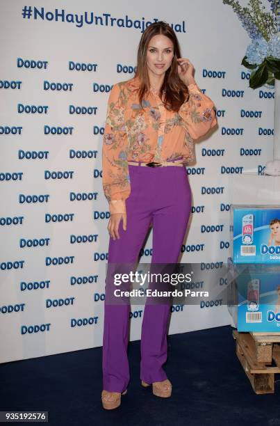 Model Helen Lindes attends the 'Dodot new campaign' photocall at Petit Palace hotel on March 20, 2018 in Madrid, Spain.