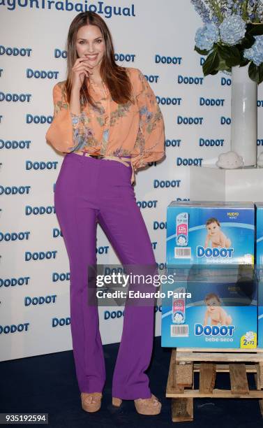 Model Helen Lindes attends the 'Dodot new campaign' photocall at Petit Palace hotel on March 20, 2018 in Madrid, Spain.