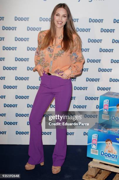 Model Helen Lindes attends the 'Dodot new campaign' photocall at Petit Palace hotel on March 20, 2018 in Madrid, Spain.