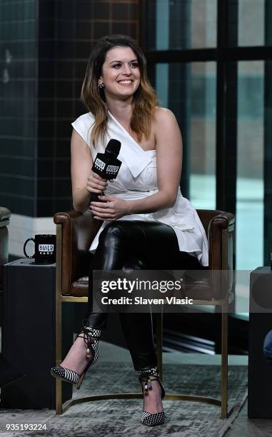 Actress Priscilla Faia visits Build Series to discuss DirecTV's Audience Network 'You Me Her' at Build Studio on March 20, 2018 in New York City.