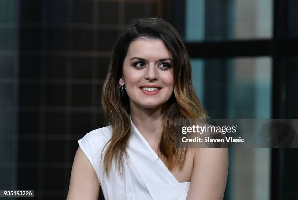 Actress Priscilla Faia visits Build Series to discuss DirecTV's Audience Network 'You Me Her' at Build Studio on March 20, 2018 in New York City.