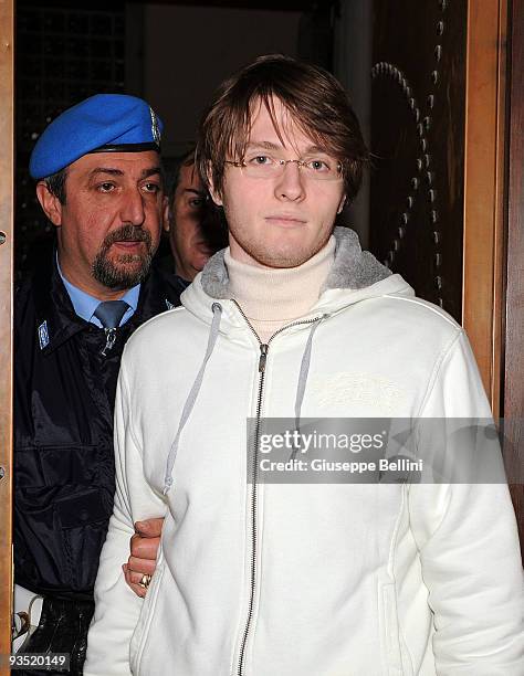 Raffaele Sollecito attends the Meredith Kercher murder trial for the closing arguments on December 01, 2009 in Perugia, Italy. Raffaele Sollecito and...