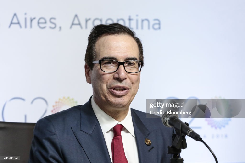 Key Global Finance Chiefs And Central Bankers Hold Briefings During The G20 Summit Amid Trade Debate