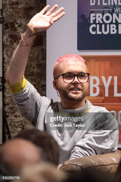 Cambridge Analytica whistleblower Christopher Wylie attends an event at the Frontline Club on March 20, 2018 in London, England. British authorities...