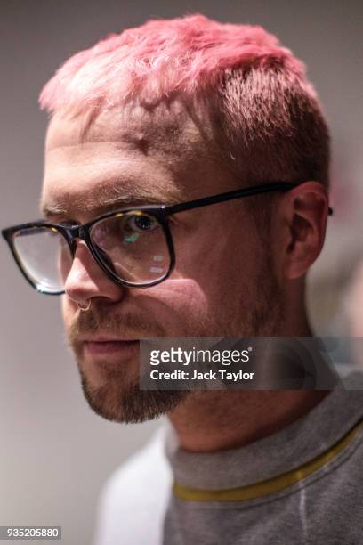 Cambridge Analytica whistleblower Christopher Wylie arrives for an event at the Frontline Club on March 20, 2018 in London, England. British...