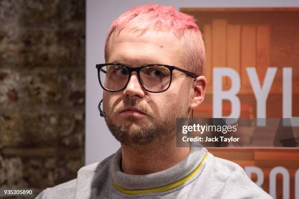 Cambridge Analytica whistleblower Christopher Wylie attends an event at the Frontline Club on March 20, 2018 in London, England. British authorities...