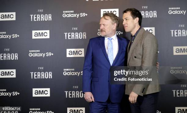 Jared Harris and Tobias Menzies attend 'The Terror' premiere at the Teatro de la Luz Philips on March 20, 2018 in Madrid, Spain.