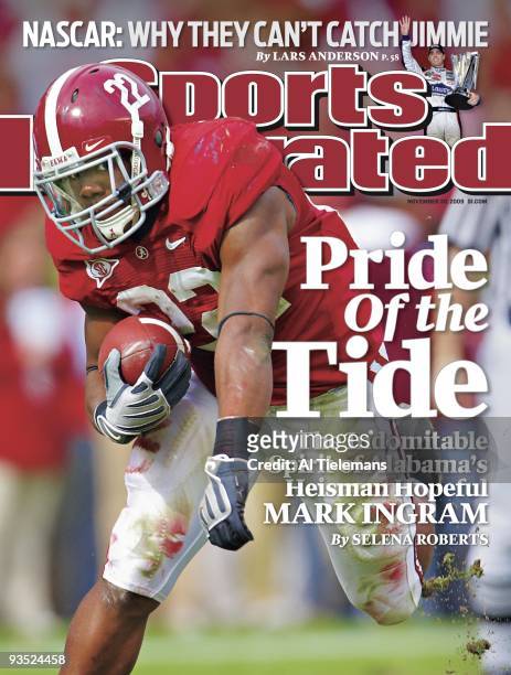 November 30, 2009 Sports Illustrated via Getty Images Cover: College Football: Alabama Mark Ingram in action, rushing vs Chattanooga. Tuscaloosa, AL...