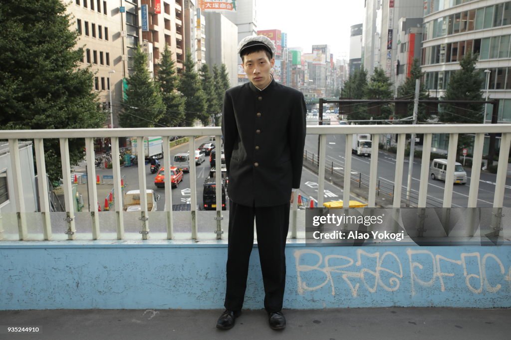 A man stands alone