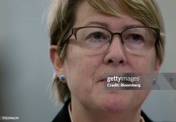 Heidi King, deputy administrator of the National Highway Traffic Safety Administration , speaks during a Senate Commerce Committee hearing on NHTSA...