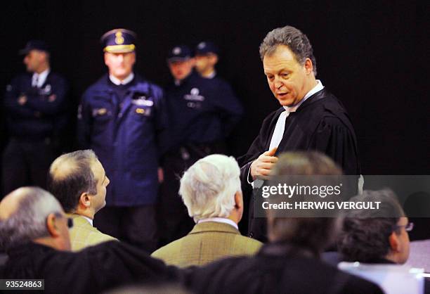 The three accused, Francois Staroukine, Citibank Belgium CEO, Jose de Penaranda de Franchimont and Bernard Beyens are pictured at the start of the...