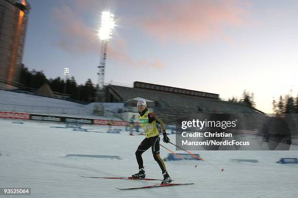 Andrea Henkel of Germany during a training session ahead of the E.ON Ruhrgas IBU Biathlon World Cup on December 1, 2009 in Ostersund, Sweden.