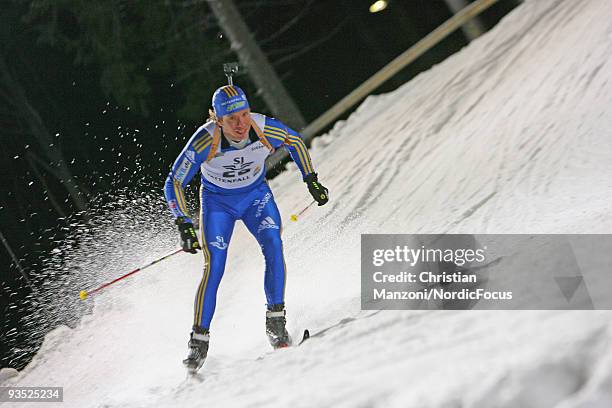 Magnus Jonsson of Sweden during a Time Trial Race ahead of the E.ON Ruhrgas IBU Biathlon World Cup on December 1, 2009 in Ostersund, Sweden.