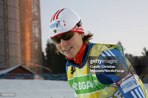 Svetlana Sleptsova of Russia during a training session ahead of the E.ON Ruhrgas IBU Biathlon World Cup on December 1, 2009 in Ostersund, Sweden.