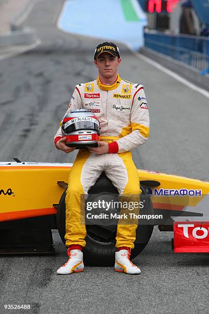 Betrand Bagutte of Belgium and team Renault at the Circuito De Jerez on December 1, 2009 in Jerez de la Frontera, Spain.