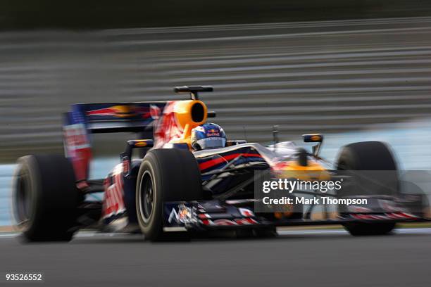 Daniel Ricciardo of Australia and Red Bull Racing in action at the Circuito De Jerez on December 1, 2009 in Jerez de la Frontera, Spain.