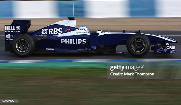 Andy Soucek of Spain and team Williams in action at the Circuito De Jerez on December 1, 2009 in Jerez de la Frontera, Spain.