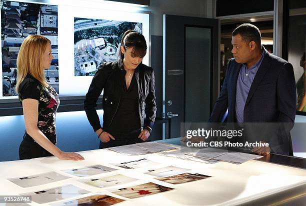 Appendicitement" -- Catherine , Wendy Simms and Langston review the evidence in the case of a double homicide at a biker bar, on CSI: CRIME SCENE...