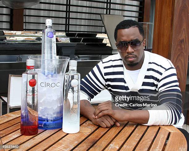 Sean "Diddy" Combs attends press conference for Ciroc Vodka at Fontainebleau Miami Beach on December 1, 2009 in Miami Beach, Florida.