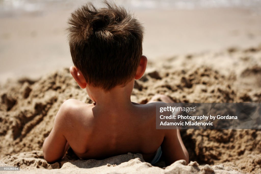 Back view of boy