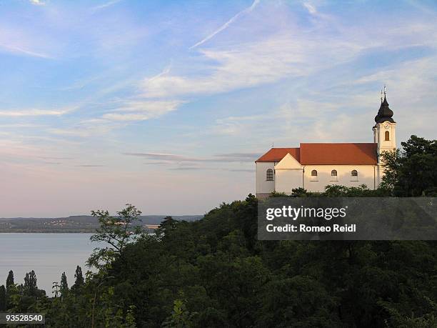 tihany: the abbey - tihany stock pictures, royalty-free photos & images