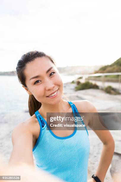 training selfie - the face of australia photo call stock-fotos und bilder