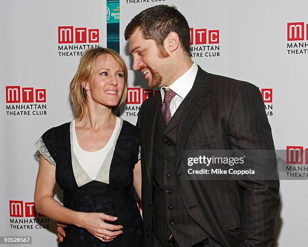 Mary Stuart Masterson and husband Jeremy Davidson attend the opening night celebration of Manhattan Theatre Club's "Back Back Back" at Mickey...